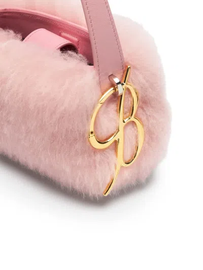 Blumarine Logo-charm Faux-fur Bag