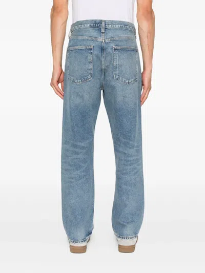 Agolde Magnus Button Jeans In Blue