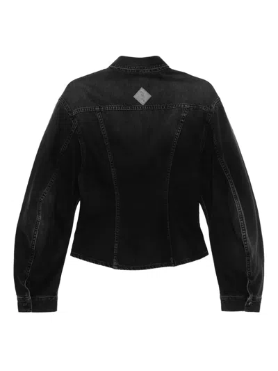 Haikure Button-fastening Denim Jacket In Black