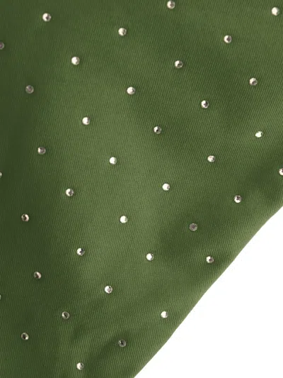Sundek Crystal-embellished Bikini Bottoms In Green