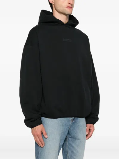 Essentials Front Logo Patch Panelled Hoodie