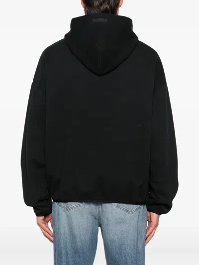 Essentials Front Logo Patch Panelled Hoodie