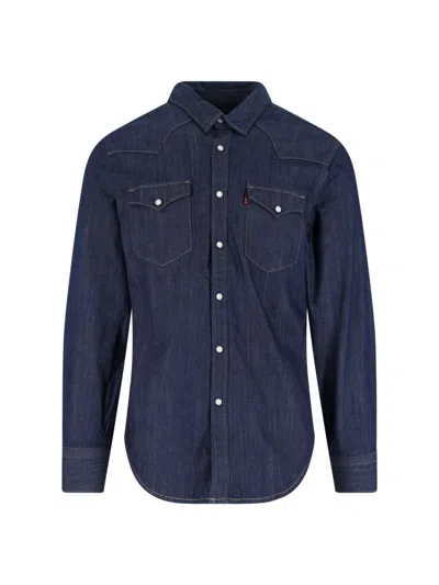 Levi's Strauss Western Denim Shirt In Blue