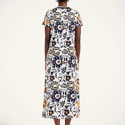 La Doublej Sporty Swing Cotton Jersey Midi Dress In Multi