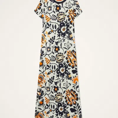 La Doublej Sporty Swing Cotton Jersey Midi Dress In Multi