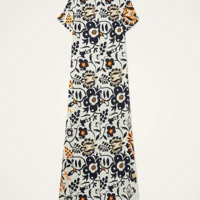 La Doublej Sporty Swing Cotton Jersey Midi Dress In Multi