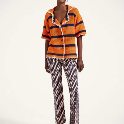 La Doublej The Cropped Printed Mid-rise Flared Jeans In Neutral