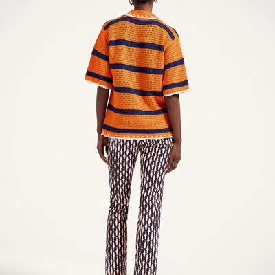 La Doublej The Cropped Printed Mid-rise Flared Jeans In Neutral