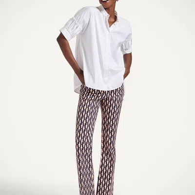 La Doublej The Cropped Printed Mid-rise Flared Jeans In Neutral