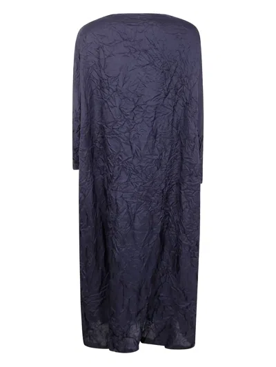 Daniela Gregis Textured Silk Dress In Blue