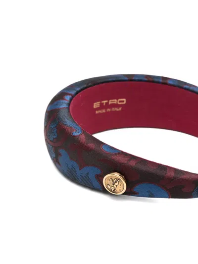 Etro Printed Hair Accessories In Blue