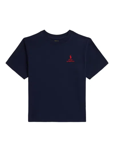 Polo Ralph Lauren Logo-embroidered T-shirt In Blue