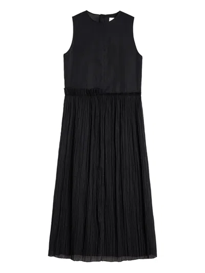 Jil Sander Pleated Dress In Black