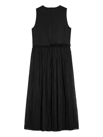Jil Sander Pleated Dress In Black