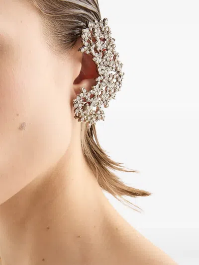 Jil Sander Zirconie-embellished Earrings In Metallic