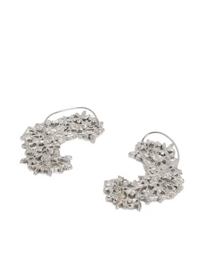 Jil Sander Zirconie-embellished Earrings In Metallic