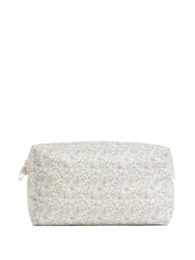 Bonpoint Floral-print Cosmetic Bag In Metallic