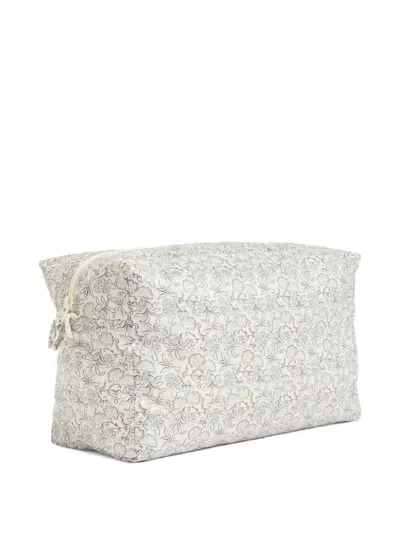 Bonpoint Floral-print Cosmetic Bag In Metallic