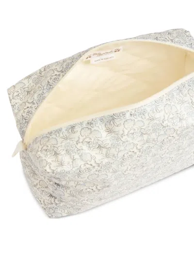 Bonpoint Floral-print Cosmetic Bag In Metallic