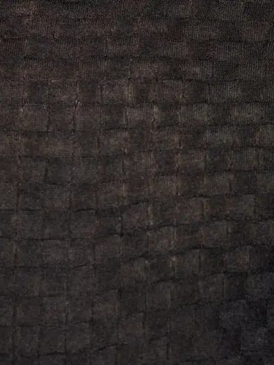 Giorgio Armani Textured Sweater In Black