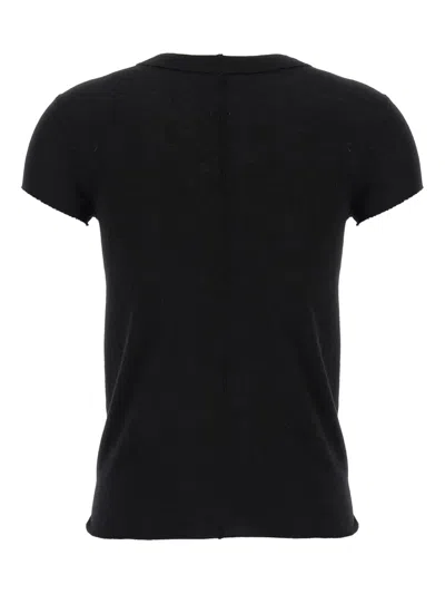 Rick Owens Round Neck Short Sleeve T-shirt In Black