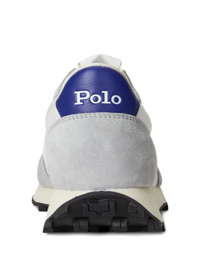 Polo Ralph Lauren Prl Trail 125 Suede Mesh Sneakers In White