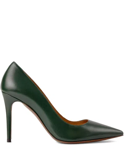 Ralph Lauren 95mm Celia Pointed-toe Stiletto Pumps In Green