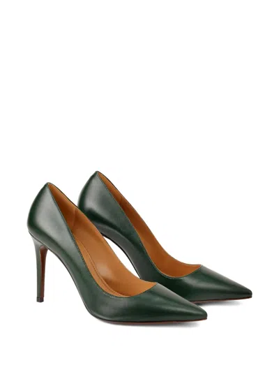 Ralph Lauren 95mm Celia Pointed-toe Stiletto Pumps In Green