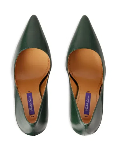 Ralph Lauren 95mm Celia Pointed-toe Stiletto Pumps In Green