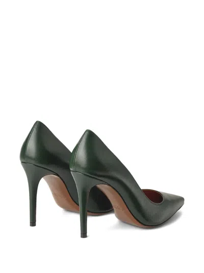 Ralph Lauren 95mm Celia Pointed-toe Stiletto Pumps In Green