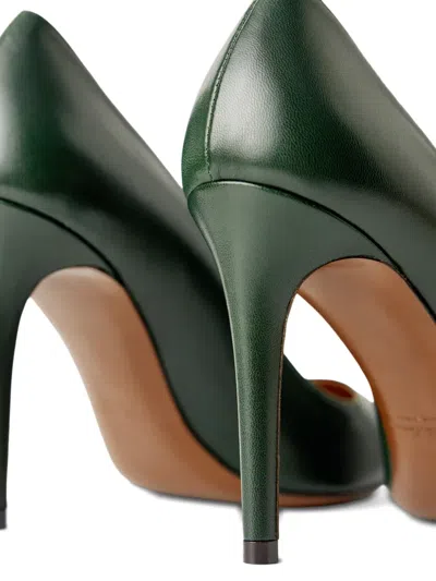 Ralph Lauren 95mm Celia Pointed-toe Stiletto Pumps In Green