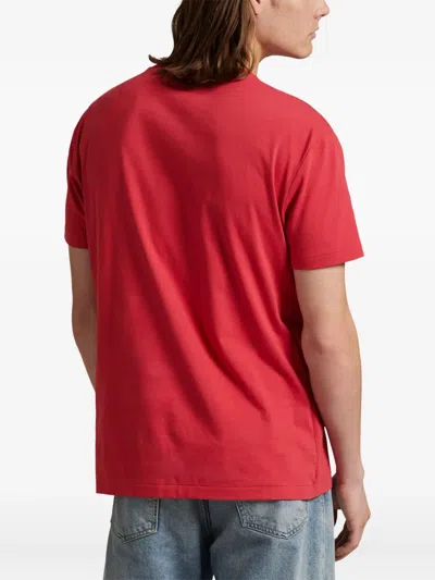 Polo Ralph Lauren Logo-embroidered T-shirt In Red