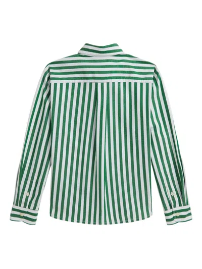 Polo Ralph Lauren Striped Button-up Shirt In Green