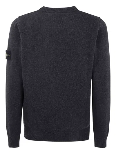Stone Island Logo-patch Jumper In Gray