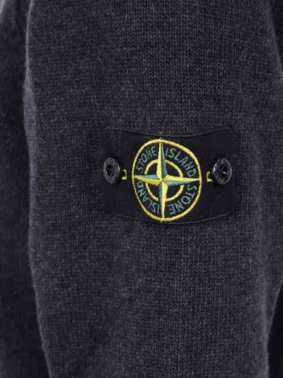 Stone Island Logo-patch Jumper In Gray