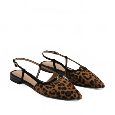 Sam Edelman Women's Cohen Leopard Suede Slingback Flats In Tan Black
