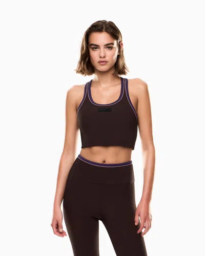 Ea7 Dynamic Athlete Sports Bra In Vigor7 Technical Fabric In Purple