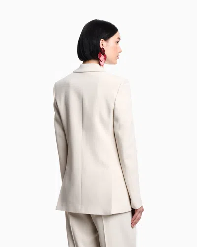 Emporio Armani Single-breasted Blazer In Envers Satin With Jeu De Cartes Detail