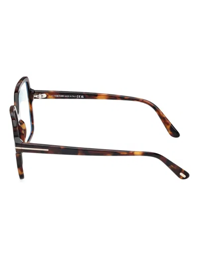 Tom Ford Square-frame Glasses In Brown