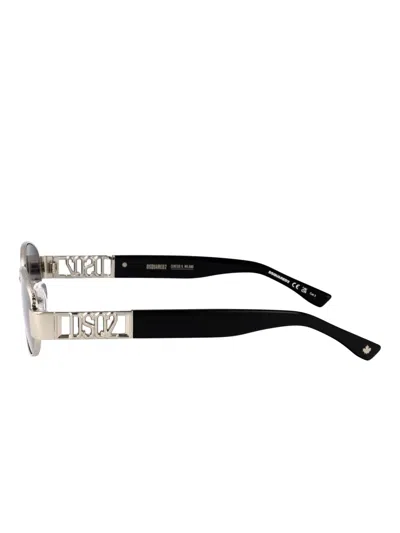 Dsquared2 Logo-detail Oval-frame Sunglasses