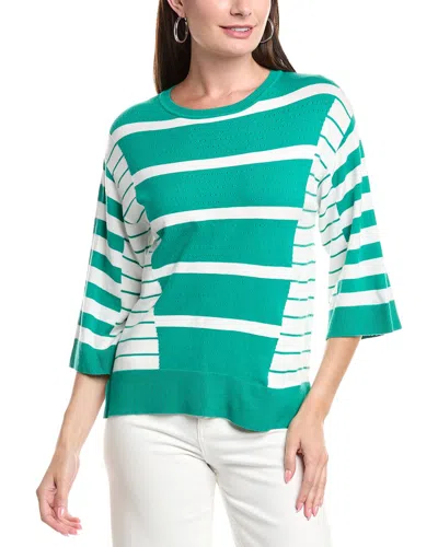 T Tahari Wide Sleeve Sweater In Green
