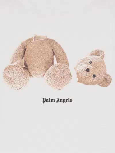 Palm Angels Bear T-shirt S/s In White