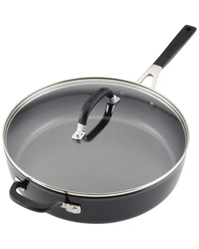 Kitchenaid Hard Anodized 5qt Nonstick Sauté Pan With Lid In Gray