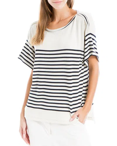 Max Studio Stripe Top In White