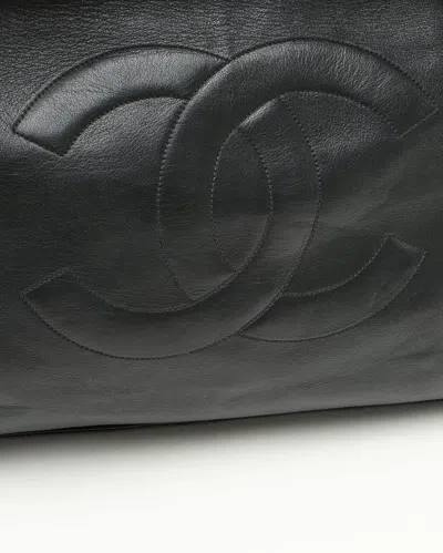 Pre-owned Chanel Cc Chain Tote Bag In Black