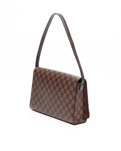 Pre-owned Louis Vuitton Damier Ebene Tribeca Bag In Brown