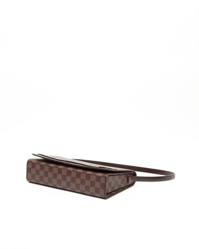 Pre-owned Louis Vuitton Damier Ebene Tribeca Bag In Brown