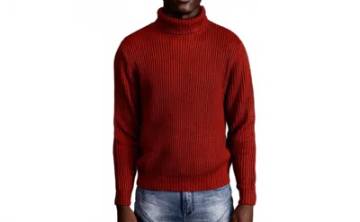 The Athletic Side Of Us Turtle Neck Sweater In Burnt Orange
