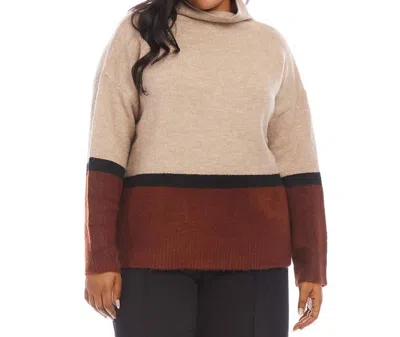 Karen Kane Colorblock Turtleneck Sweater