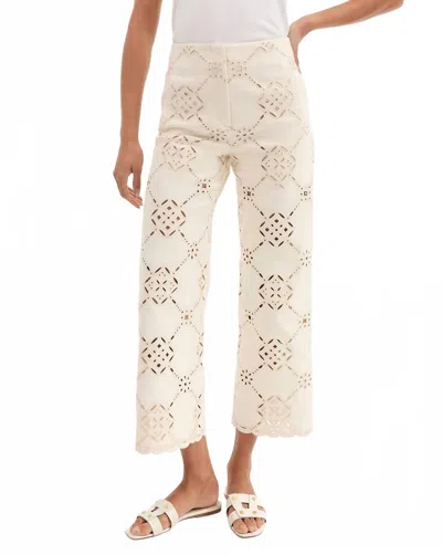 Veronica Beard Dova Pant In Ecru
